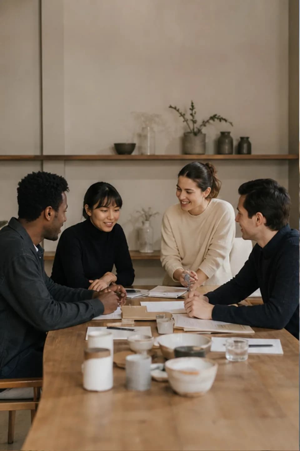 Company: A small team coordinating work together